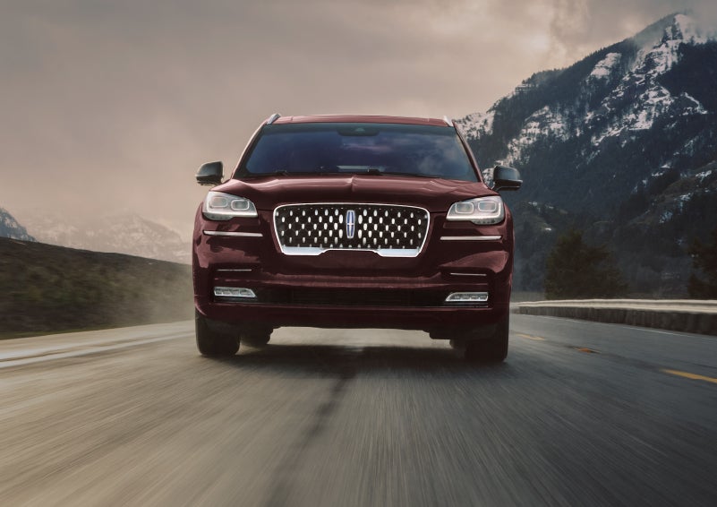 A 2024 Lincoln Aviator® SUV is shown in the Diamond Red exterior color. | Al Packer Lincoln in West Palm Beach FL