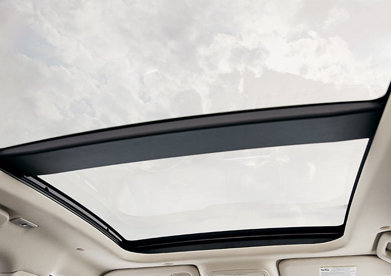 The available panoramic Vista Roof® is shown from inside a 2024 Lincoln Corsair® SUV. | Al Packer Lincoln in West Palm Beach FL