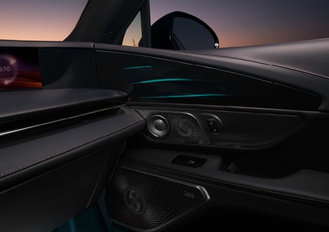 Selectable ambient lighting glows in the passenger door panel. | Al Packer Lincoln in West Palm Beach FL