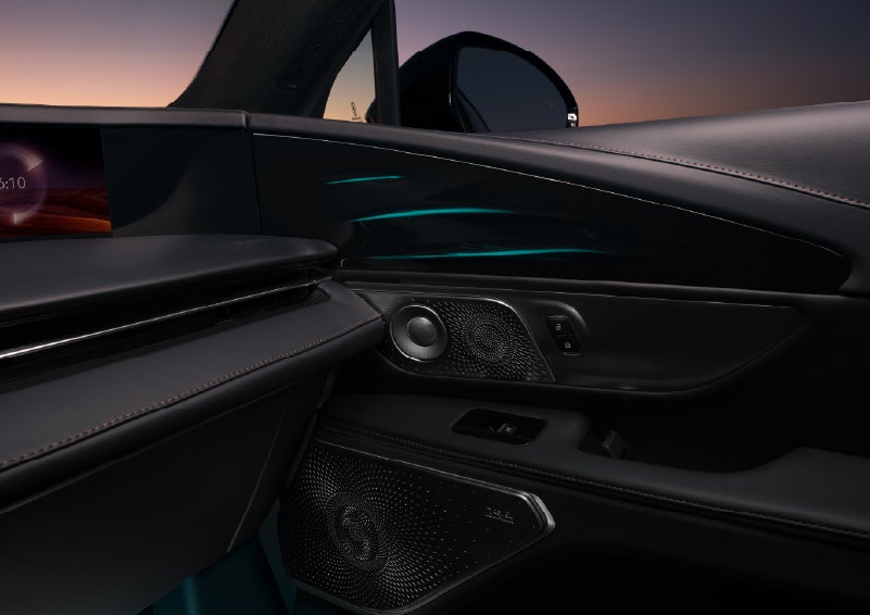 Selectable ambient lighting glows in the passenger door panel. | Al Packer Lincoln in West Palm Beach FL