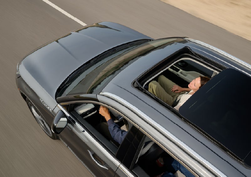 The available panoramic Vista Roof® of a 2027 Lincoln Aviator® SUV is open. | Al Packer Lincoln in West Palm Beach FL