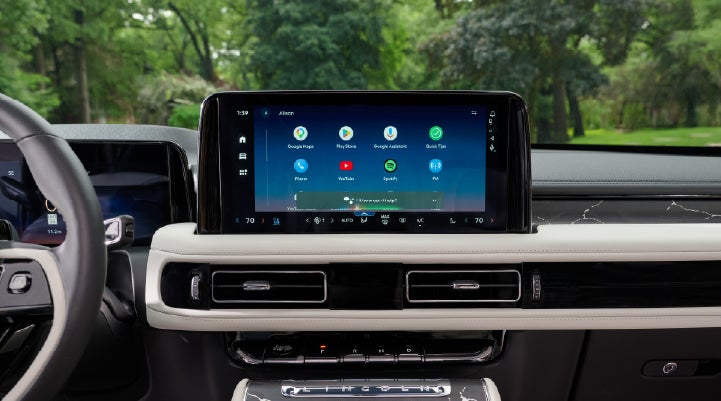 The center touchscreen inside a 2027 Lincoln Aviator® Black Label™ SUV | Al Packer Lincoln in West Palm Beach FL