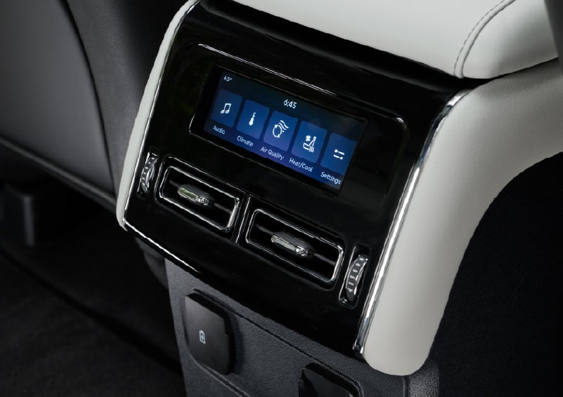 The second row touch screen displays audio and temperature control settings. | Al Packer Lincoln in West Palm Beach FL