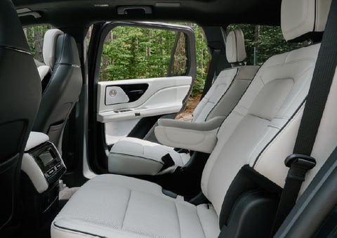 A side view of the second row with captain’s chairs in a 2027 Lincoln Aviator® Black Label™ SUV. | Al Packer Lincoln in West Palm Beach FL